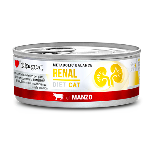 Disugual Cat Renal Alimento Dietetico per Gatti Gusto Manzo 85 g