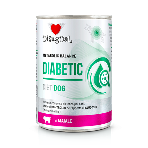 Disugual Dog Diabetic Alimento Dietetico per Cani Gusto Maiale 400 g