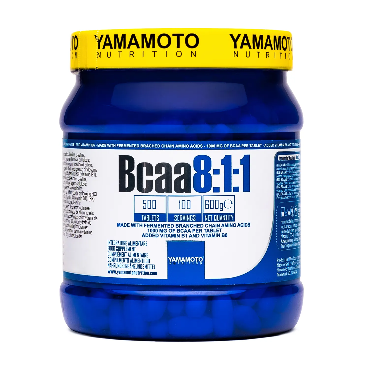 Yamamoto Nutrition BCAA 8 1 1 Integratore di Aminoacidi Ramificati 500 compresse