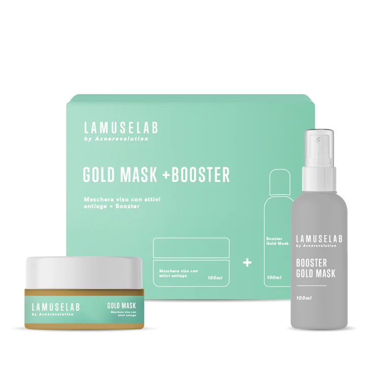 Lamuselab Gold Mask Maschera Antiage Viso 2 pezzi