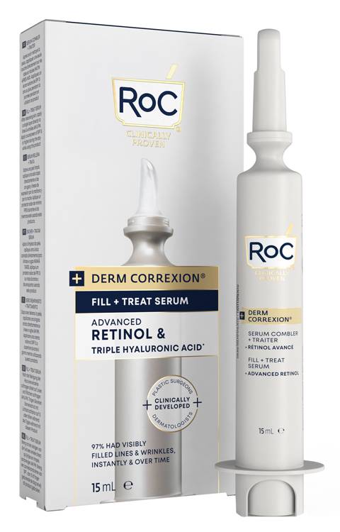Roc Derm Correxion Fill + Treat Serum Trattamento Filler Viso 15 ml