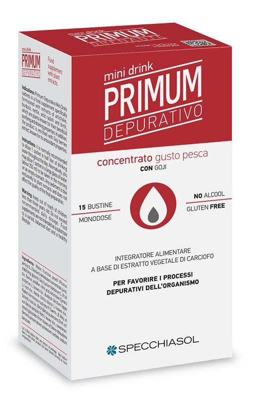 Specchiasol Minidrink Depurativo Primum Gusto Pesca Bianca