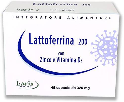 Lattoferrina 200 Integratore per Rafforzare il Sistema Immunitario 45 Capsule