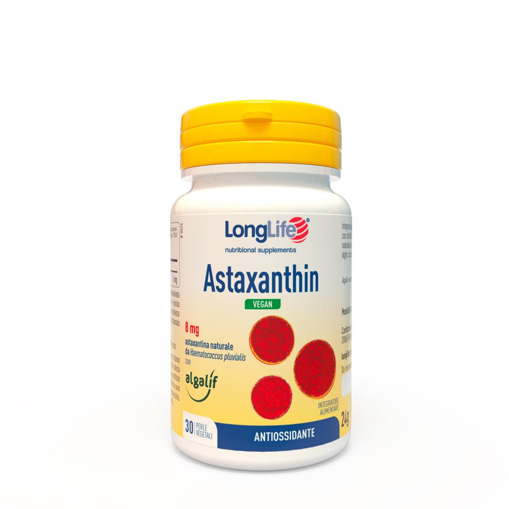 Longlife Astaxanthin Vegan Integratore Antiossidante 30 Perle