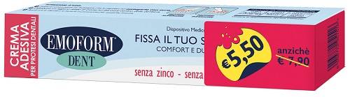 Emoform Dent Crema Adesiva per Protesi Dentale 45 g Taglio Prezzo
