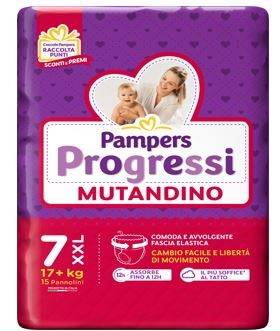 Pampers Progressi Mutandino XXL Taglia 7 (17 kg+ ) 15 pezzi