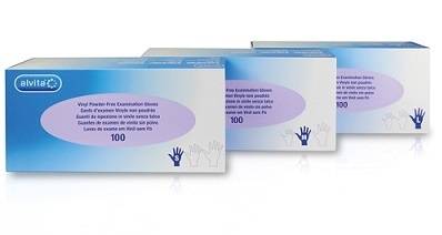 Alvita Guanti in Vinile Senza Polvere Taglia S 100 pezzi