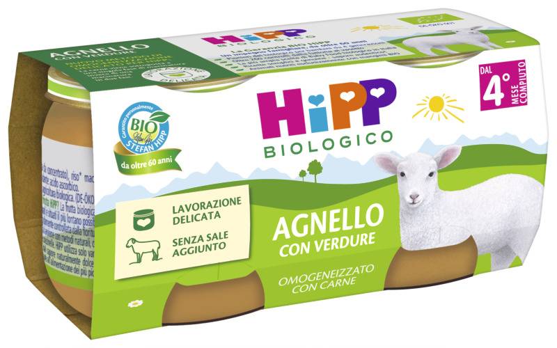 Hipp Bio Omogeneizzato Gusto Agnello con Verdure 2 pezzi da 80 g