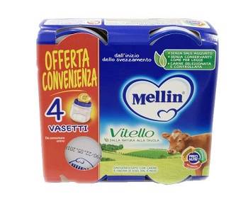 Mellin Omogeneizzati al Vitello 4 vasetti 80 g