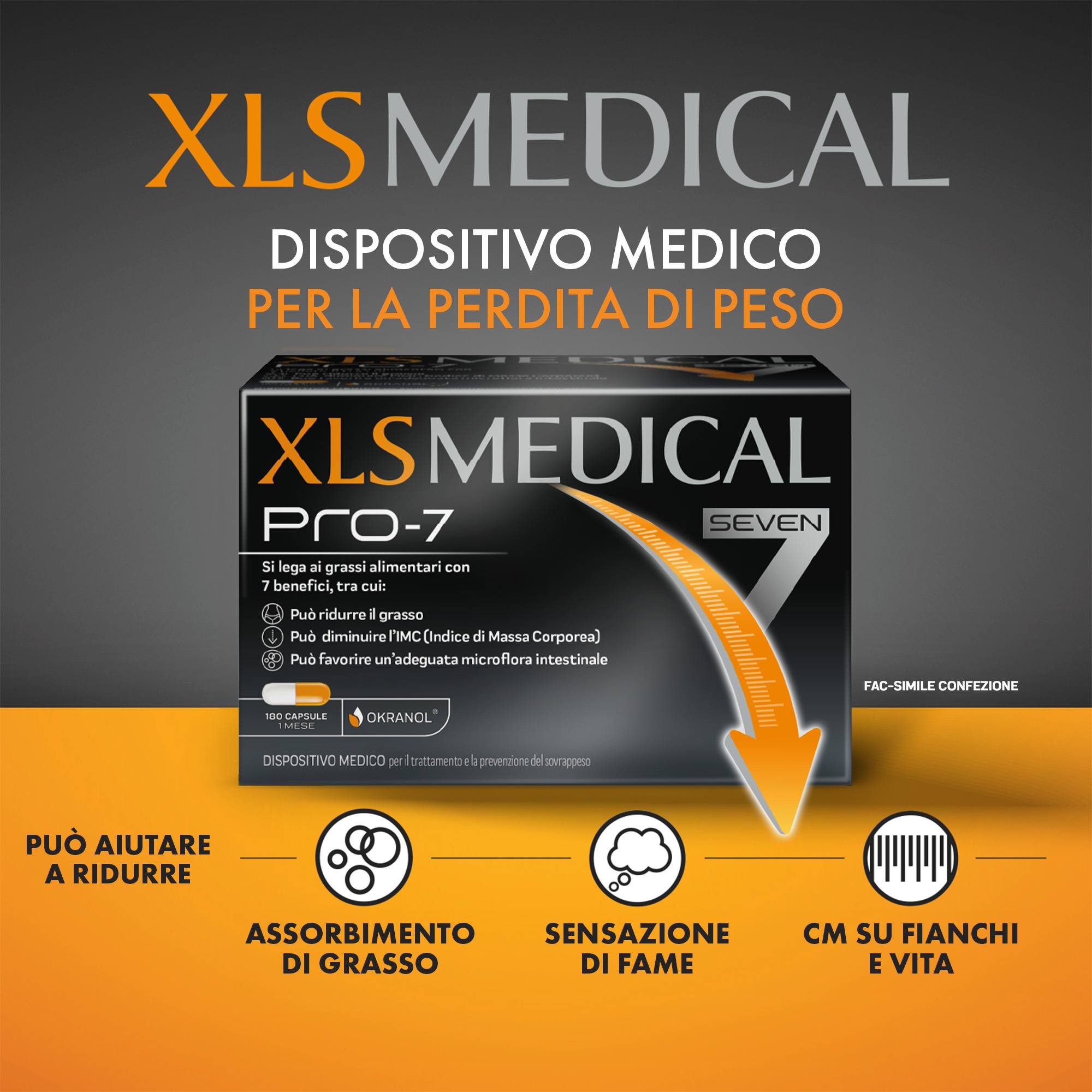 XLS Medical Pro 7 Integratore per la Perdita di Peso 180 compresse