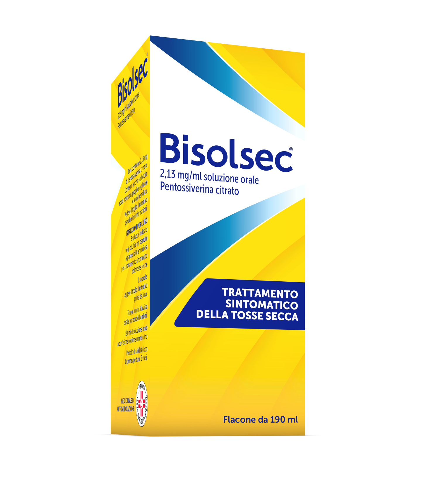 Bisolsec Soluzione Orale 2,13 mg/ml Trattamento Tosse Secca 190 ml