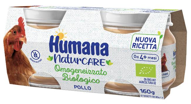Humana Omogeneizzato Pollo Biologico 2 Pezzi 80 g