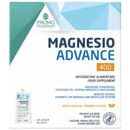 PromoPharma Magnesio Advance 400 Integratore di Magnesio 20 pouch