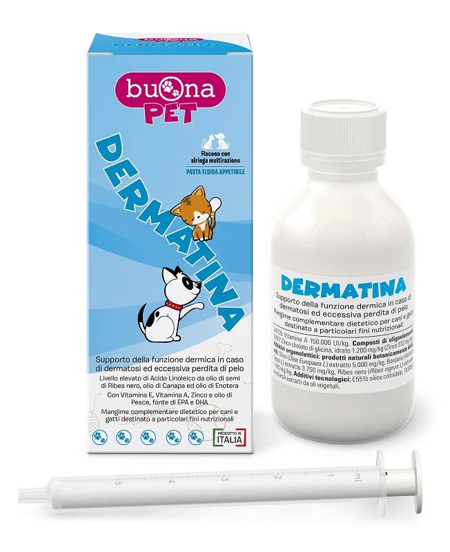 Buonapet Dermatina Mangime Complementare per Cani e Gatti Flacone 90 g