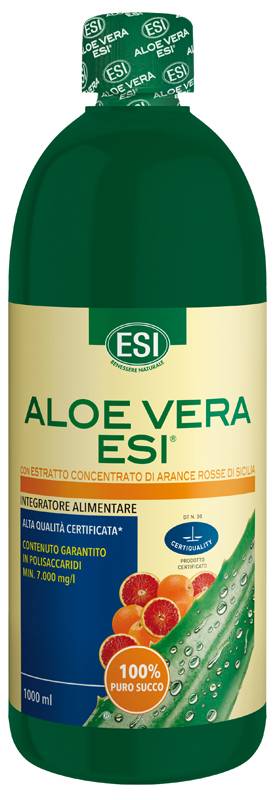 Esi Aloe Vera Succo con Arancia Rossa Antiossidante 1 L