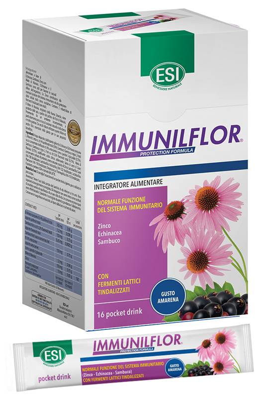 ESI Immunilflor Pocket Drink Integratore per le Difese Immunitarie 16 bustine