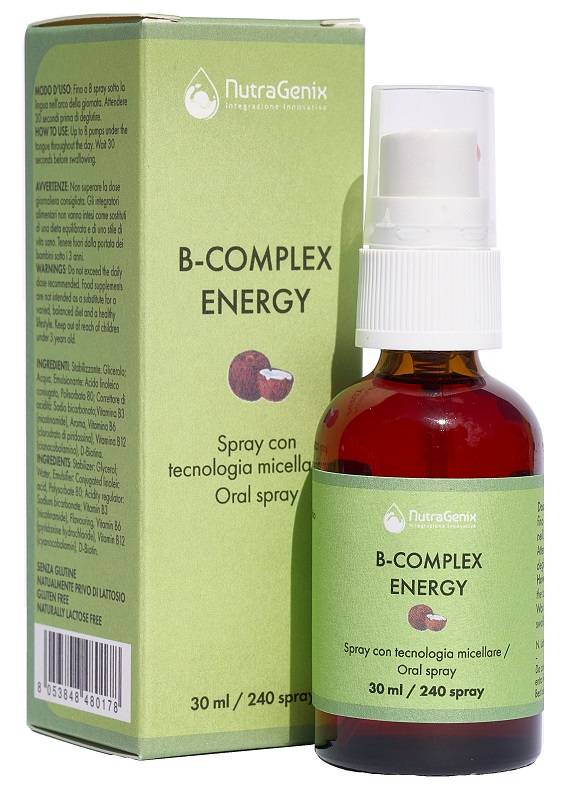 Nutragenix B COmplex Energy Integratore per Supporto Psicologico ed Energetico 30 ml