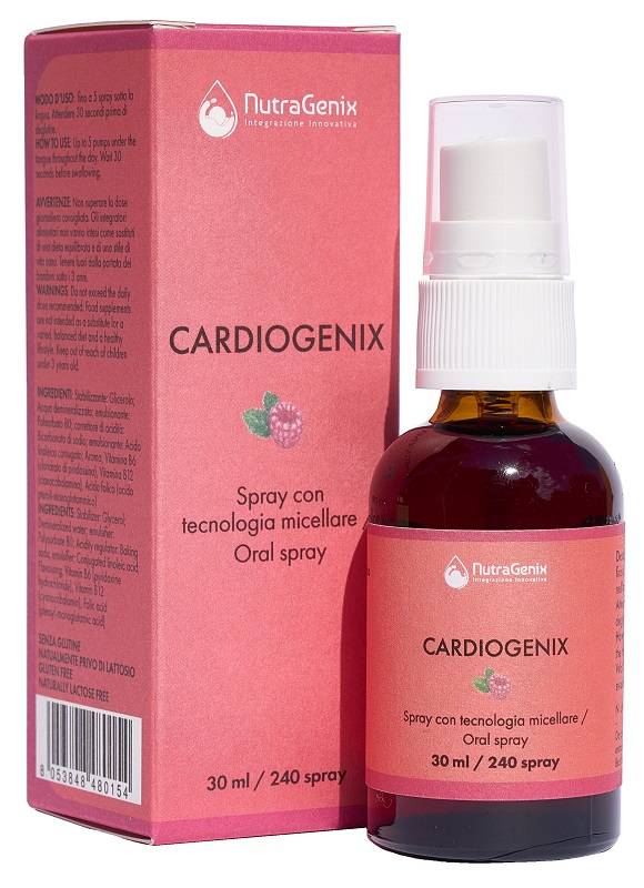 Nutragenix Cardiogenix Per il Benessere del Cuore Spay con tecnologia micellare 30 ml