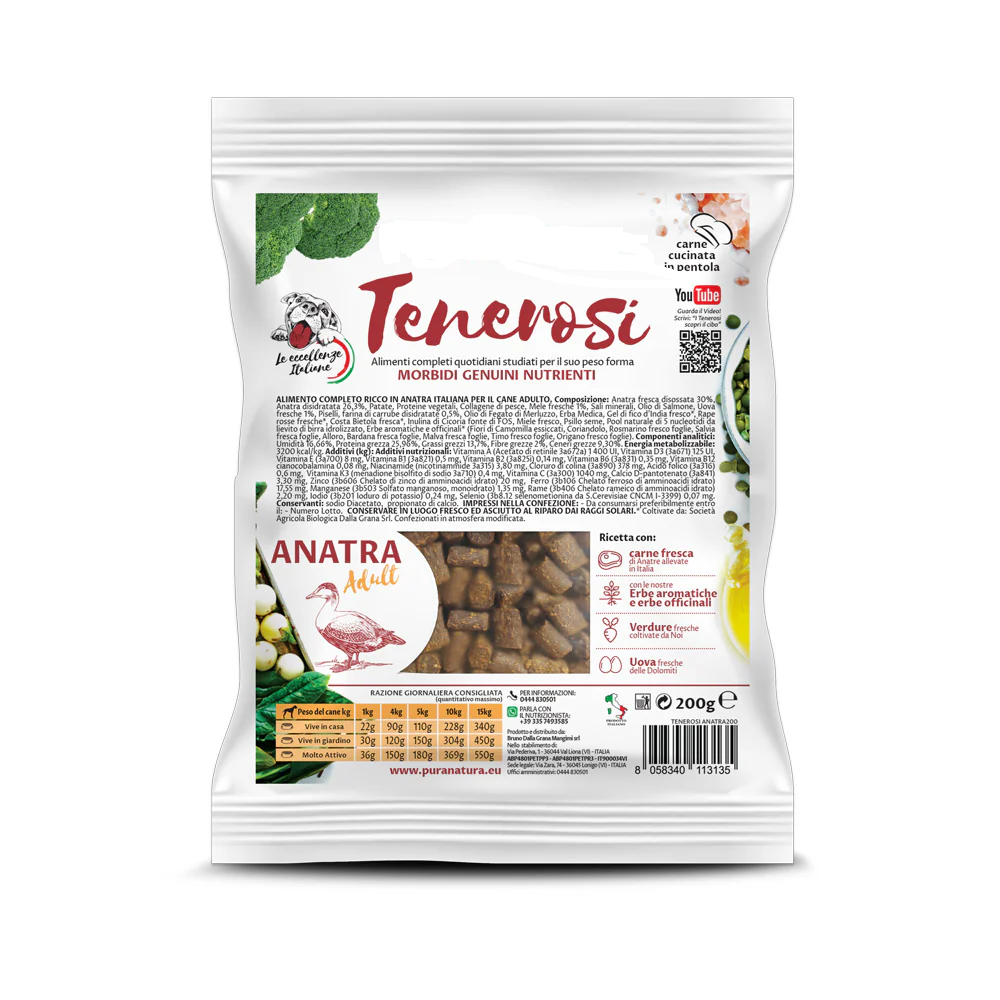 Tenerosi Morbide Crocchette per Cani Gusto Anatra 200 grammi