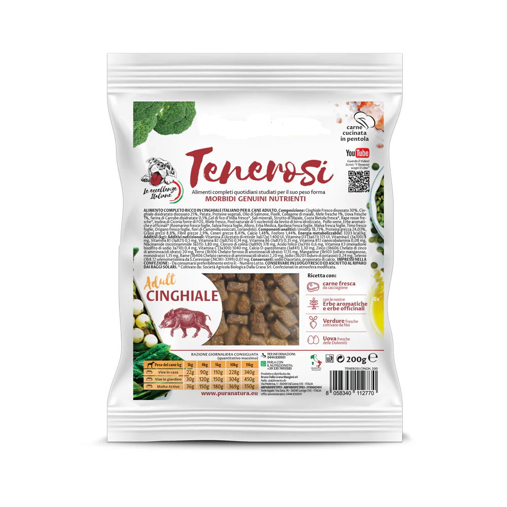 Tenerosi Morbide Crocchette per Cani Gusto Cinghiale 200 grammi