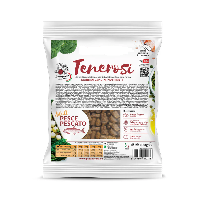 Tenerosi Morbide Crocchette per Cani Gusto Pesce Pescato 200 grammi