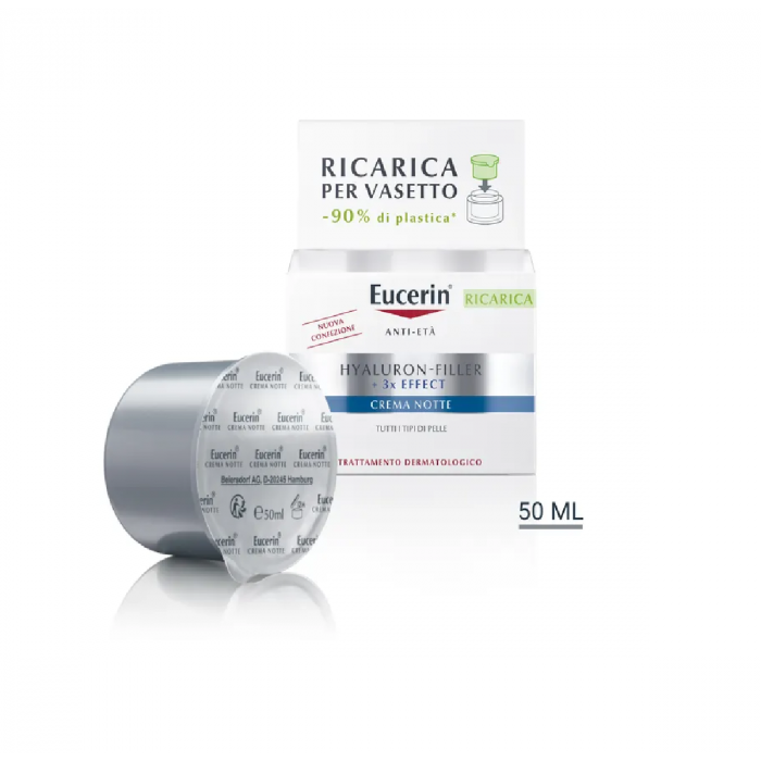 Eucerin Hyaluron Filler 3 Effect Crema Notte Viso Ricarica 50 ml