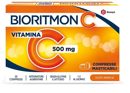 Bioritmon C 500 Vitamina C Integratore Difese Immunitarie 20 compresse masticabili