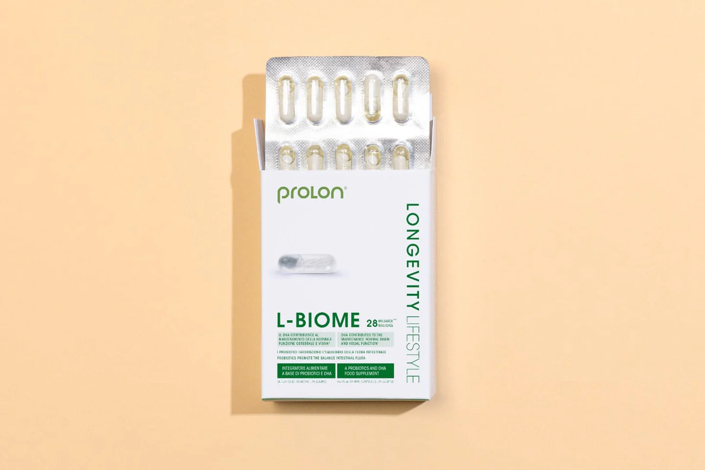 ProLon L - Biome Integratore di Probiotici e DHA 60 Capsule
