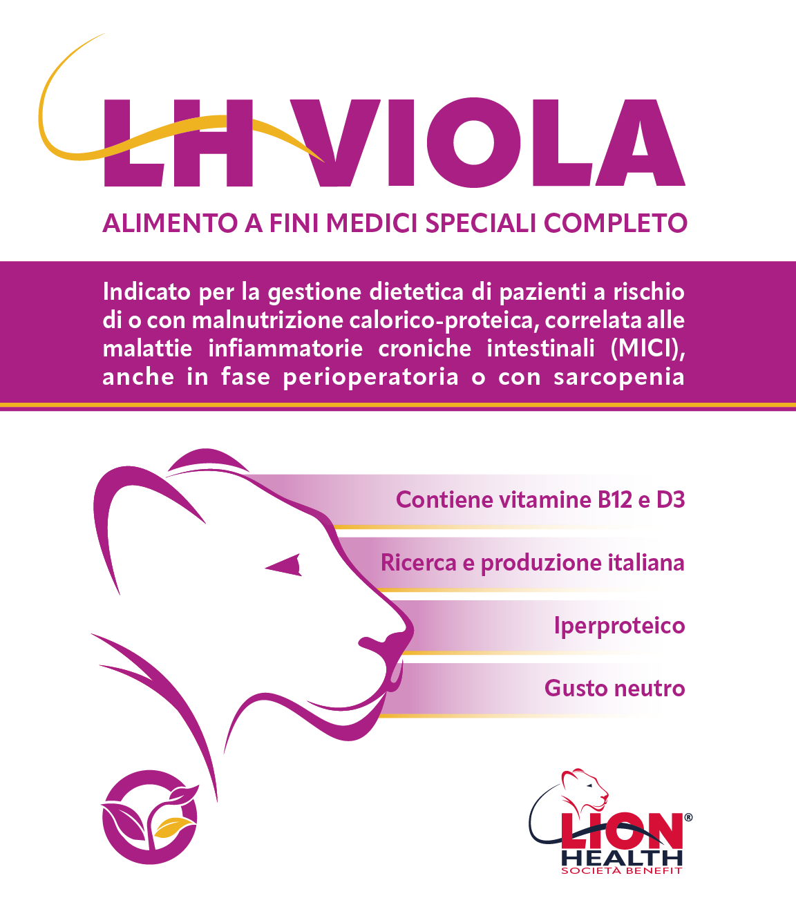 LH Viola Alimento a Fini Medici Speciali 500 grammi