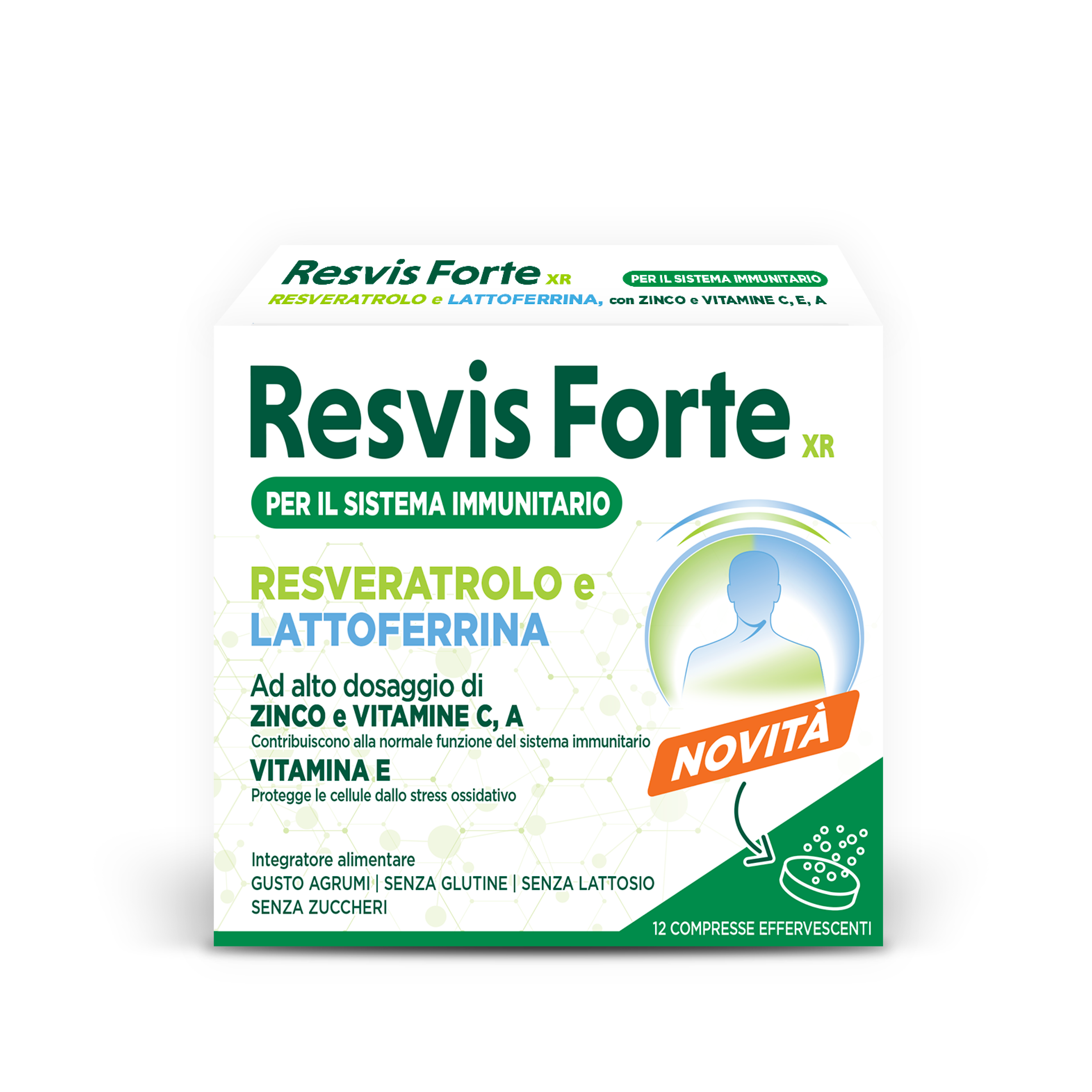 Alfasigma Resvis Forte XR Integratore per il Sistema Immunitario 12 compresse effervescenti