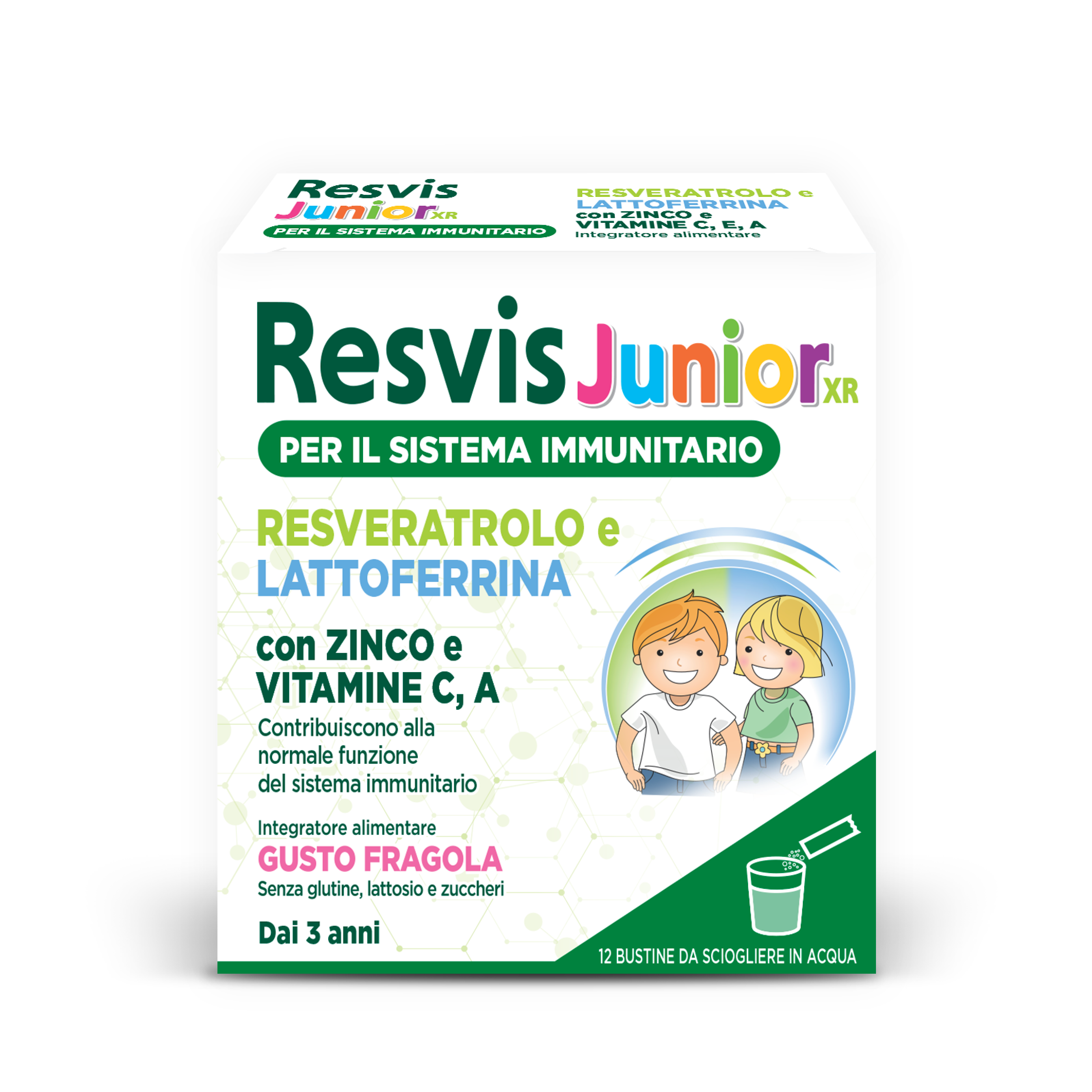 Resvis Junior XR Integratore per le Difese Immunitarie dei Bambini 12 bustine