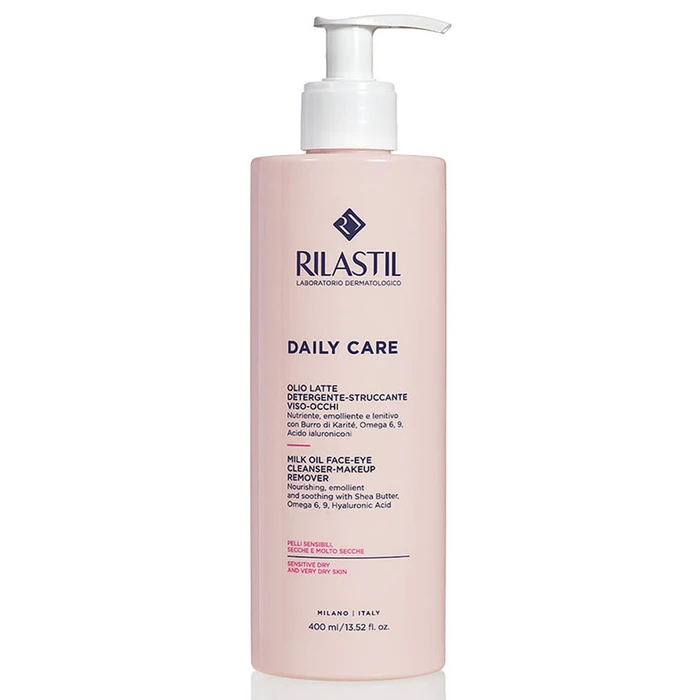 Rilastil Daily Care Olio Latte Detergente Struccante Viso e Occhi 400 ml Nuova Formula