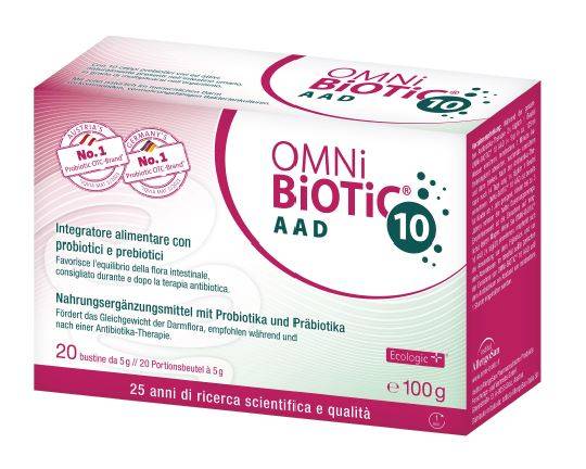 Omni - Biotic AAD Integratore per Equilibrio Flora Intestinale 20 Bustine