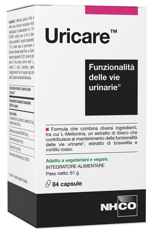 NHCO Uricare Integratore per la Funzionalità delle Vie Urinarie 84 Capsule