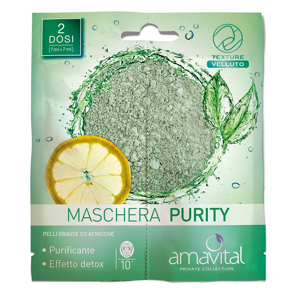 Amavital Purity Maschera purificante per il viso 2 pezzi x 7 ml