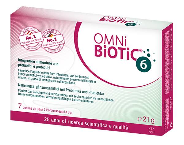 Omni - Biotic 6 Integratore per Flora Intestinale 7 Bustine