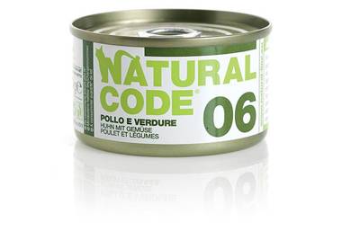 Natural Code Alimento per Gatti 06 Pollo e Verdure 85 g