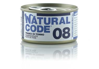 Natural Code Alimento per Gatti 08 Tranci di Tonno 85 g