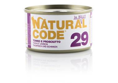 Natural Code Alimento per Gatti Adulti BS 29 Tonno e Prosciutto 85 g