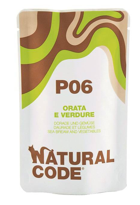 Natural Code Alimento per Gatti Adulti BS P6 Pollo Manzo e Verdure 70 g