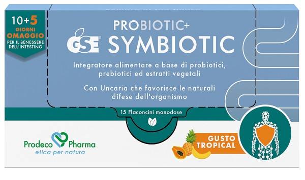 Probiotic + GSE Symbiotic Integratore Flora Intestinale 15 Flaconcini