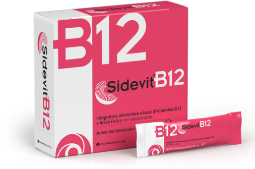 Sidevit B12 Integratore Alimentare Per il Supporto GastroIntestinale 20 Stick