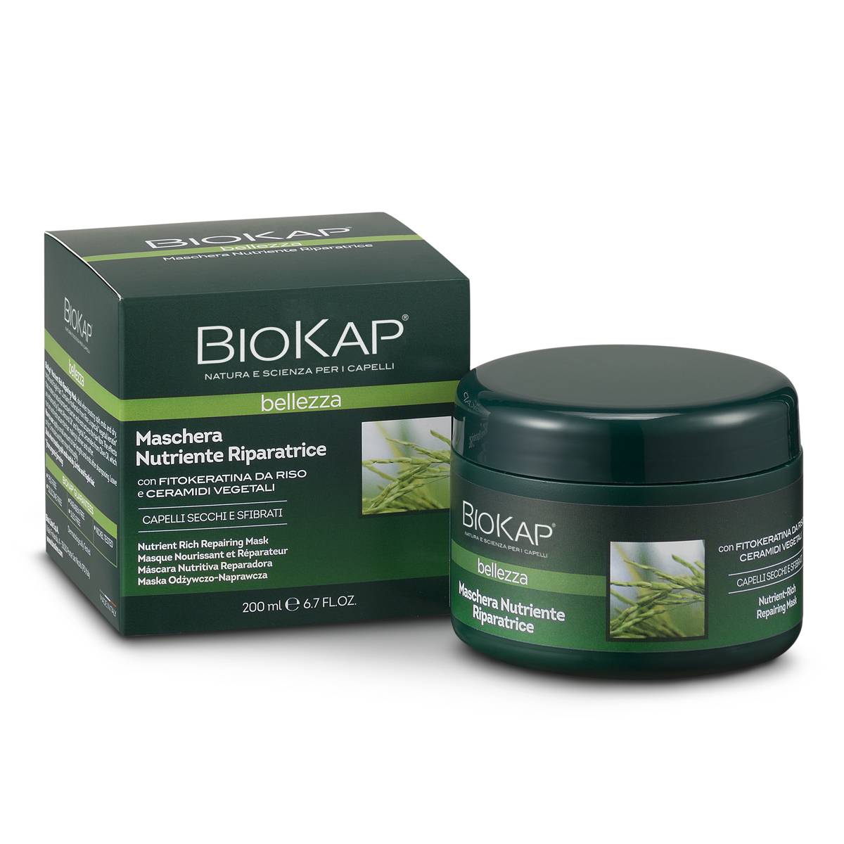 Bios Line Biokap Maschera Nutriente per Capelli Sfibrati