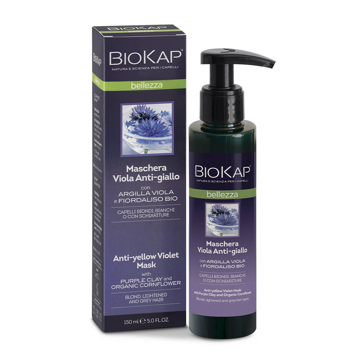 Bios Line Biokap Maschera Capelli Viola Antigiallo 150 ml