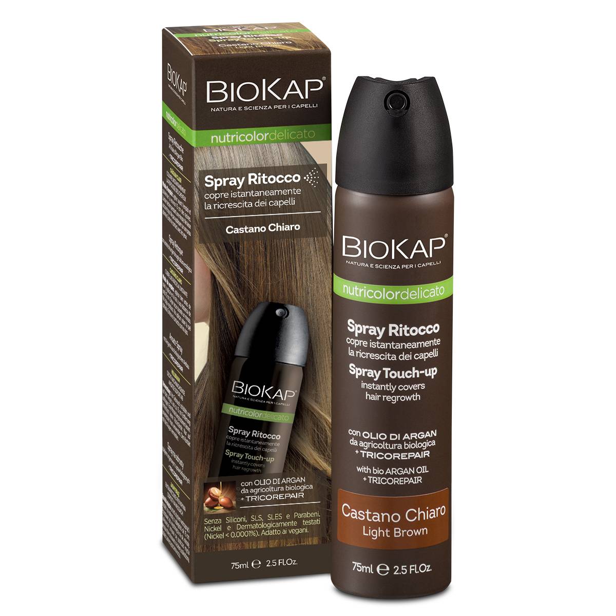 Bios Line Biokap Spray Ritocco Castano Chiaro 75 ml