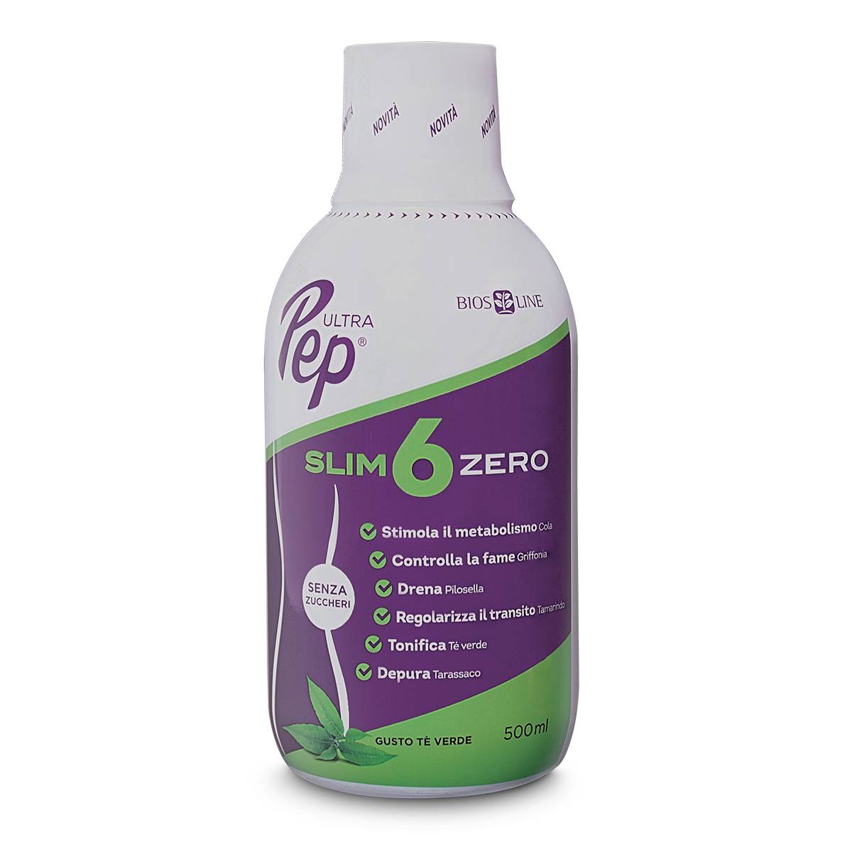 Bios Line Ultra Pep Slim 6 Zero Te Verde Integratore per Perdere Peso 500 ml