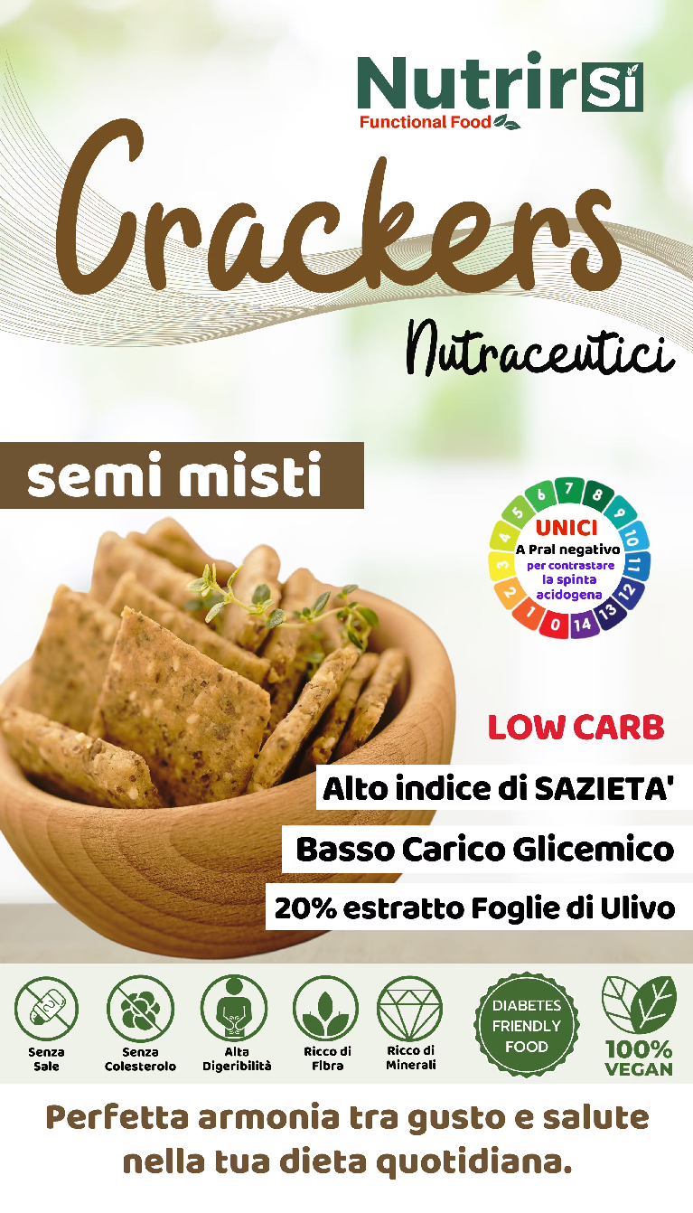 Nutrirsi NutriCracker Semi Misti Cracker a basso indice glicemico 200 g