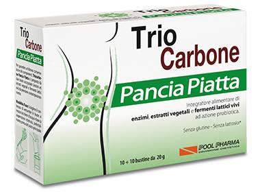 Pool Pharma TrioCarbone Pancia Piatta Integratore Contro Gonfiore Addominale