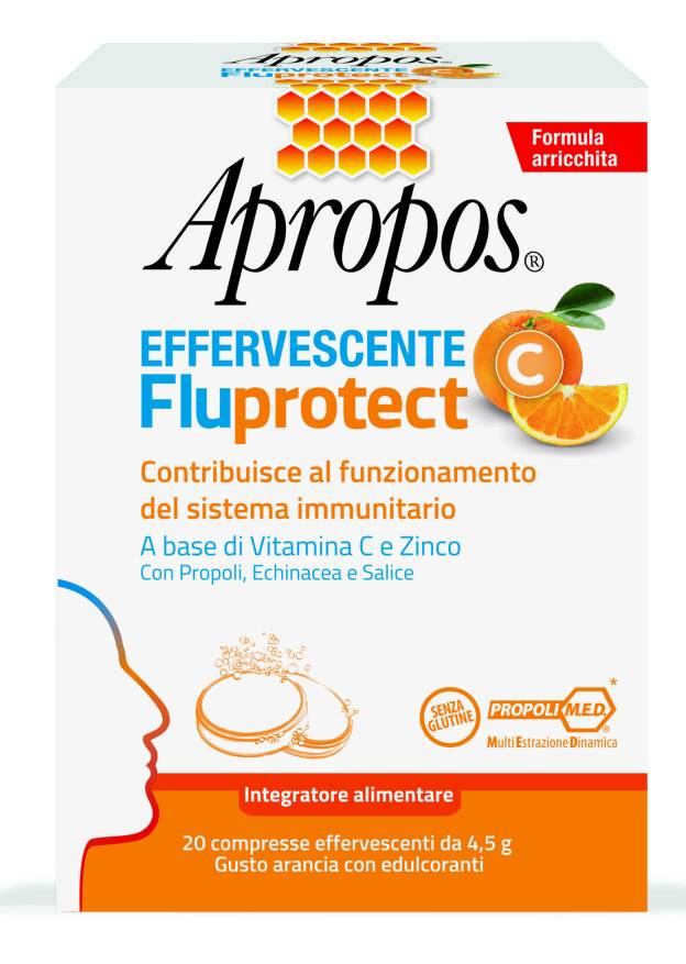 Apropos Effervescente Fluprotect C Integratore per Difese Immunitarie