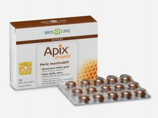 Bios Line Apix Propoli Perle Masticabili Integratore per il Mal di Gola